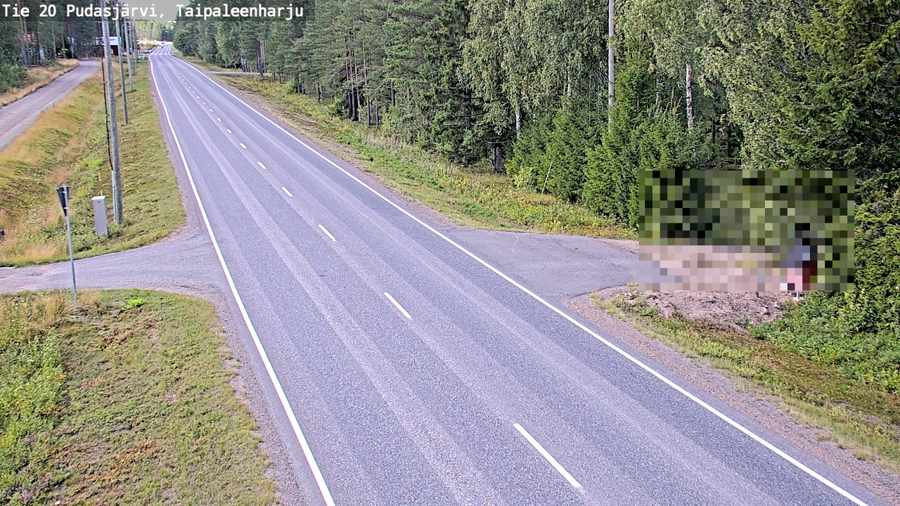 Kelikamerat Kuva Tie 20 Pudasjärvi, Taipaleenharju, Pudasjärvi, Pohjois-Pohjanmaa