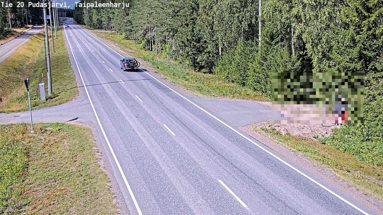 Kelikamerat Kuva Tie 20 Pudasjärvi, Taipaleenharju, Pudasjärvi, Pohjois-Pohjanmaa
