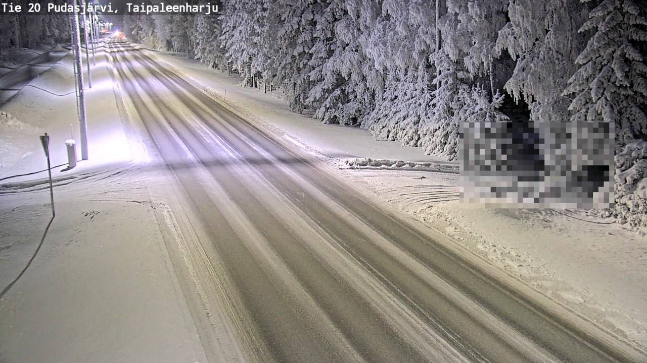 Weather Camera Image Road 20 Pudasjärvi, Taipaleenharju, Pudasjärvi, Pohjois-Pohjanmaa
