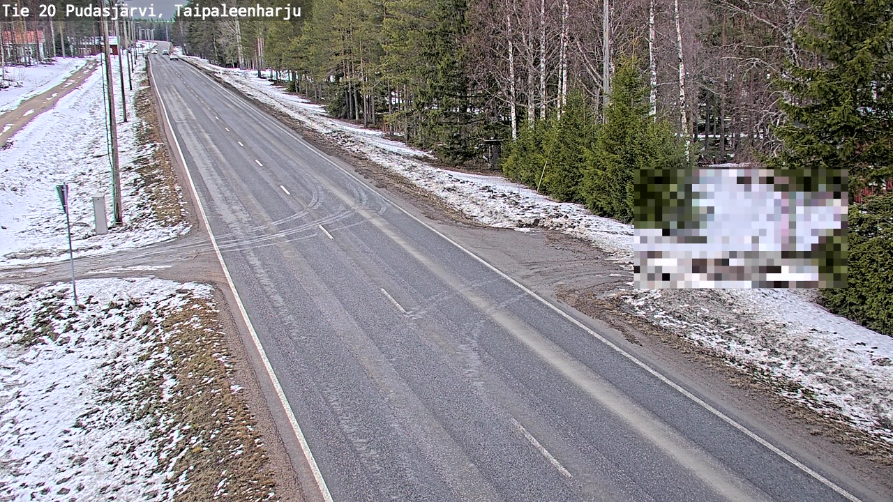 Weather Camera Image Väg 20 Pudasjärvi, Taipaleenharju, Pudasjärvi, Pohjois-Pohjanmaa