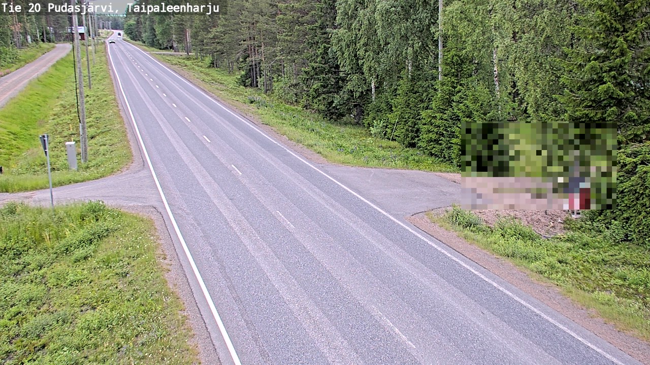 Kelikamerat Kuva Tie 20 Pudasjärvi, Taipaleenharju, Pudasjärvi, Pohjois-Pohjanmaa