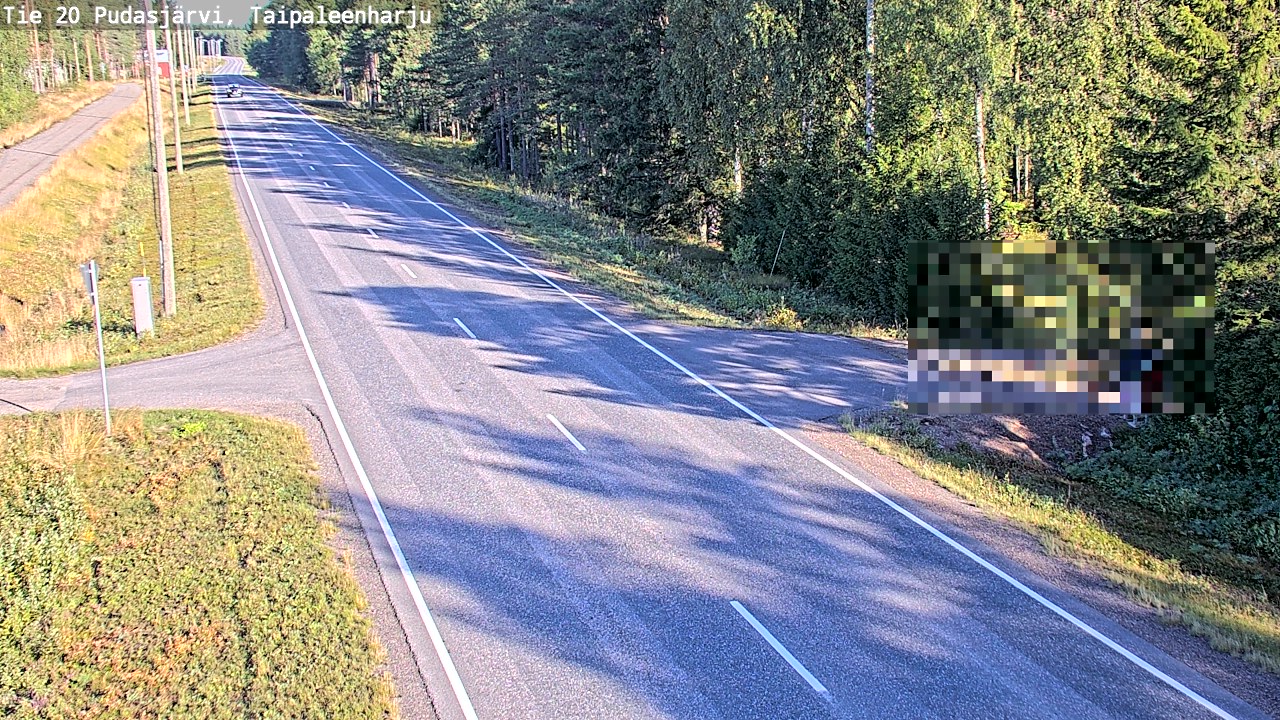 Weather Camera Image Väg 20 Pudasjärvi, Taipaleenharju, Pudasjärvi, Pohjois-Pohjanmaa
