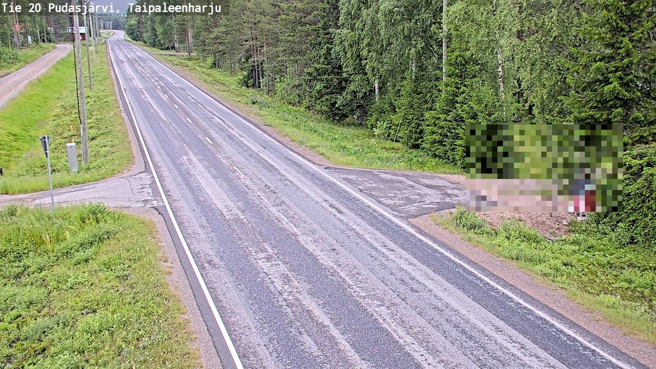 Kelikamerat Kuva Tie 20 Pudasjärvi, Taipaleenharju, Pudasjärvi, Pohjois-Pohjanmaa
