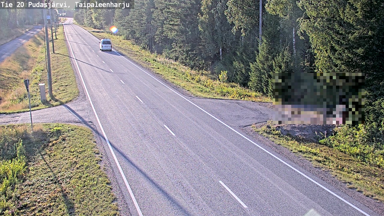 Kelikamerat Kuva Tie 20 Pudasjärvi, Taipaleenharju, Pudasjärvi, Pohjois-Pohjanmaa
