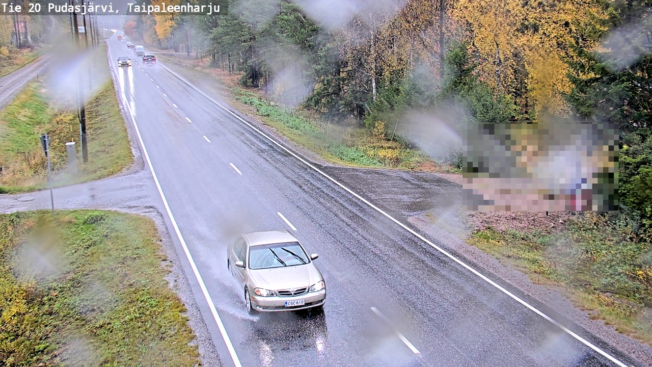 Weather Camera Image Road 20 Pudasjärvi, Taipaleenharju, Pudasjärvi, Pohjois-Pohjanmaa