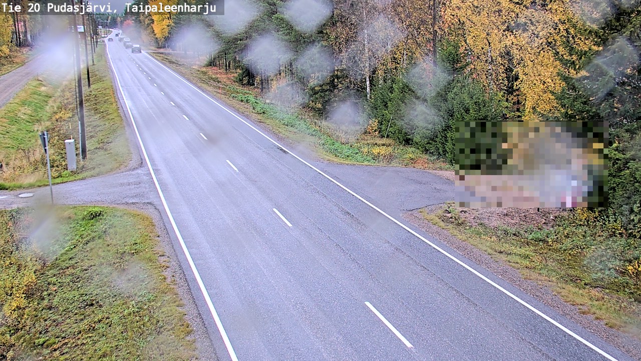 Weather Camera Image Road 20 Pudasjärvi, Taipaleenharju, Pudasjärvi, Pohjois-Pohjanmaa