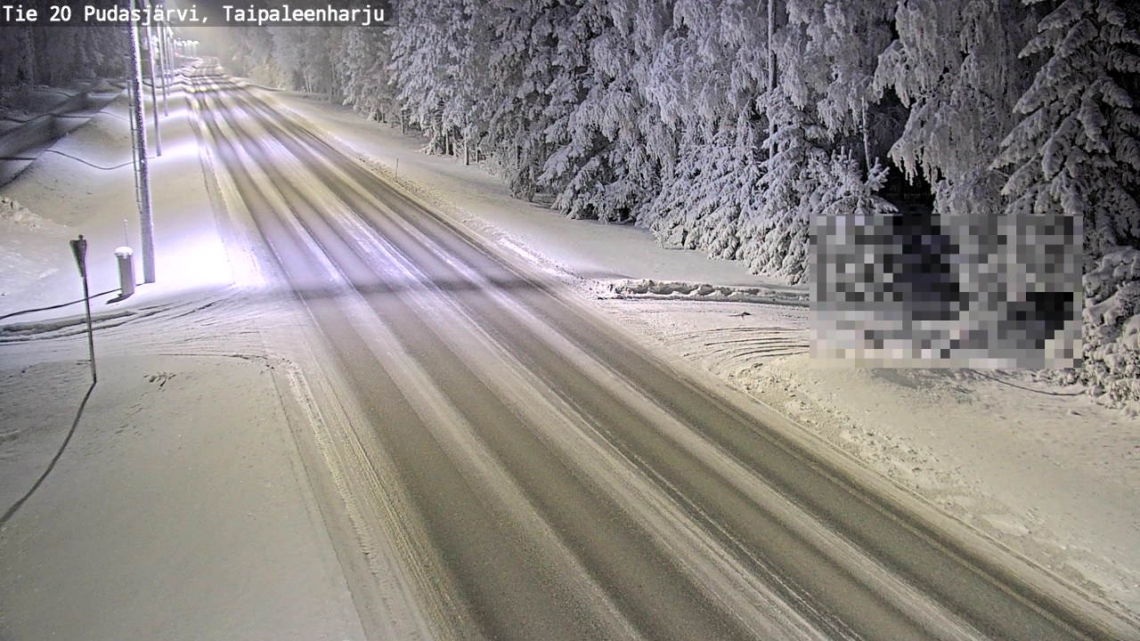Weather Camera Image Road 20 Pudasjärvi, Taipaleenharju, Pudasjärvi, Pohjois-Pohjanmaa