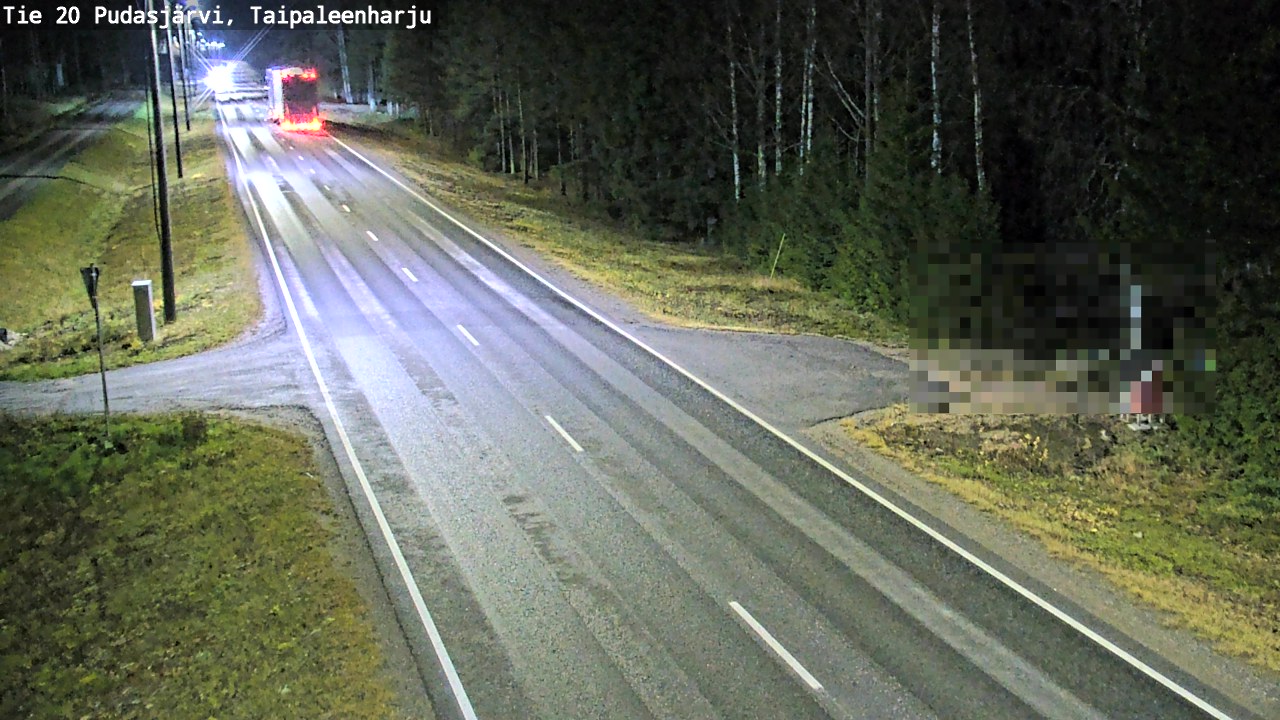 Kelikamerat Kuva Tie 20 Pudasjärvi, Taipaleenharju, Pudasjärvi, Pohjois-Pohjanmaa