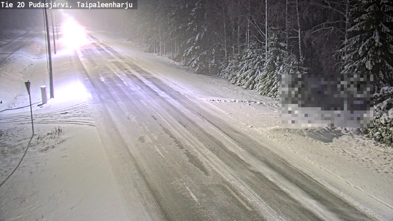 Weather Camera Image Road 20 Pudasjärvi, Taipaleenharju, Pudasjärvi, Pohjois-Pohjanmaa