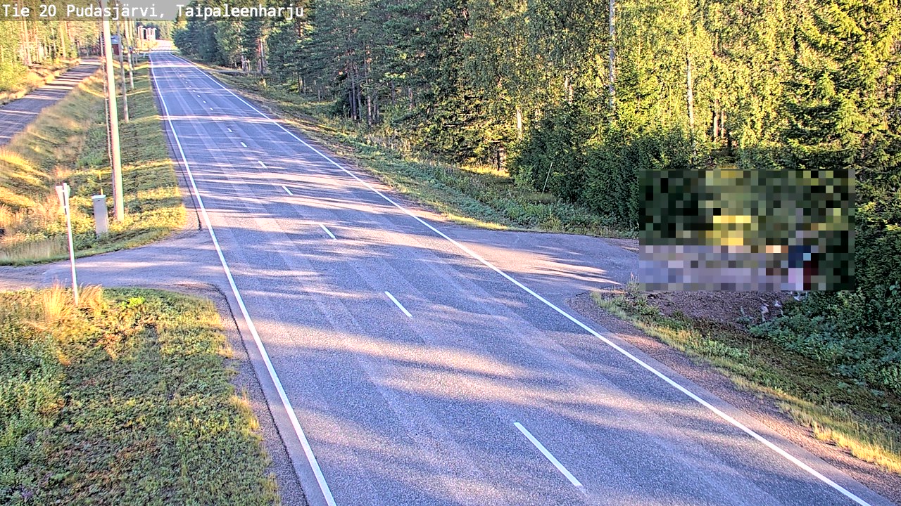 Weather Camera Image Väg 20 Pudasjärvi, Taipaleenharju, Pudasjärvi, Pohjois-Pohjanmaa