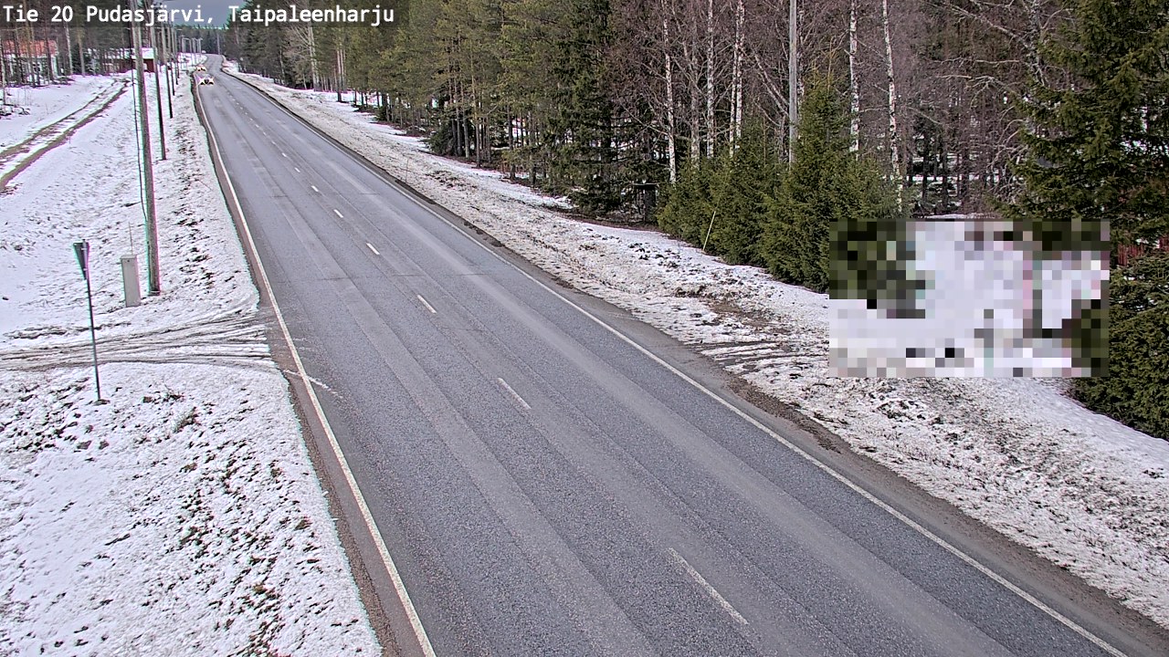 Kelikamerat Kuva Tie 20 Pudasjärvi, Taipaleenharju, Pudasjärvi, Pohjois-Pohjanmaa