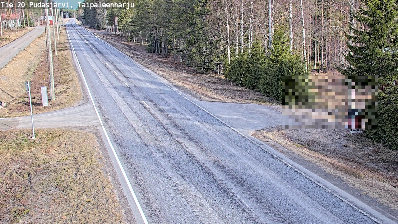 Weather Camera Image Road 20 Pudasjärvi, Taipaleenharju, Pudasjärvi, Pohjois-Pohjanmaa