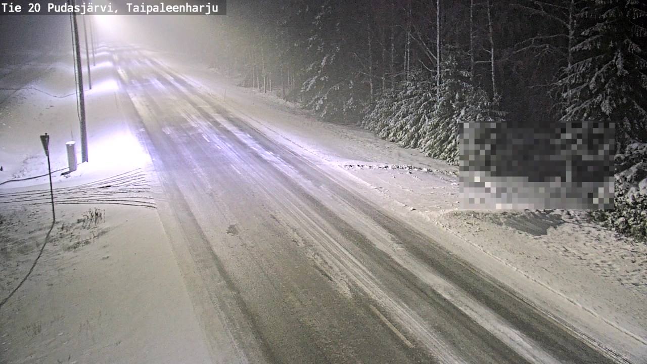 Weather Camera Image Road 20 Pudasjärvi, Taipaleenharju, Pudasjärvi, Pohjois-Pohjanmaa