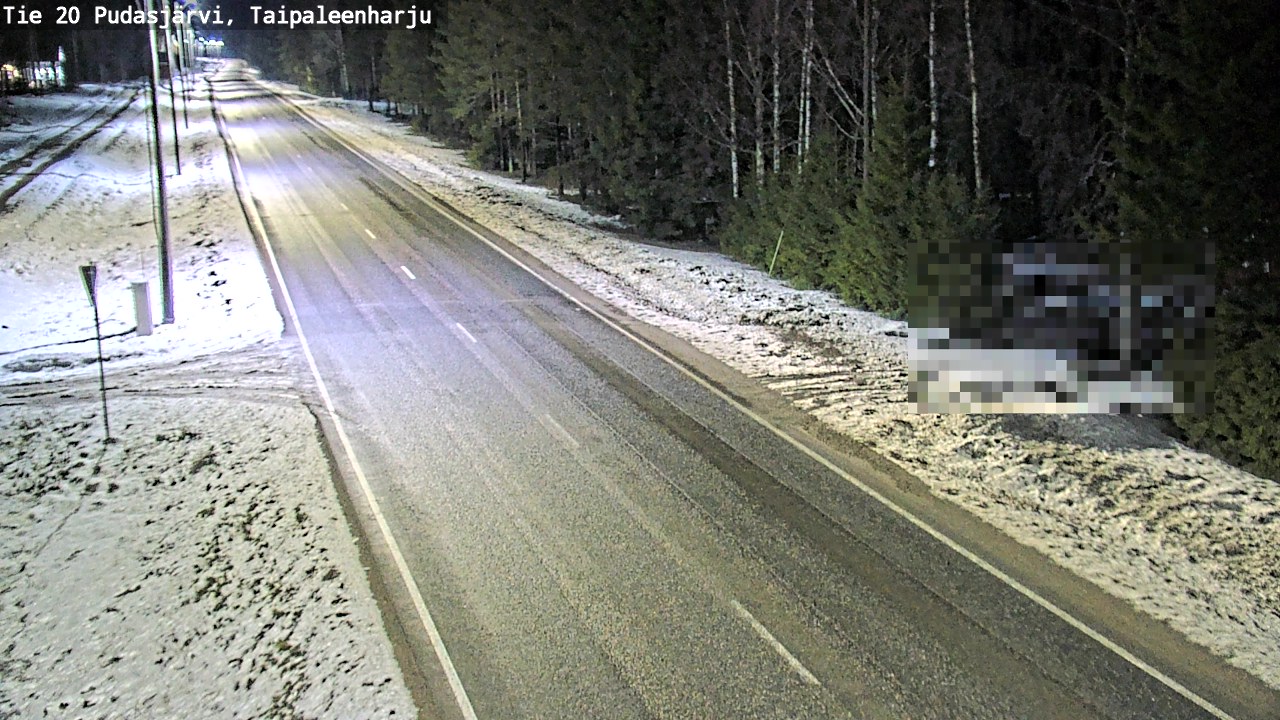 Kelikamerat Kuva Tie 20 Pudasjärvi, Taipaleenharju, Pudasjärvi, Pohjois-Pohjanmaa