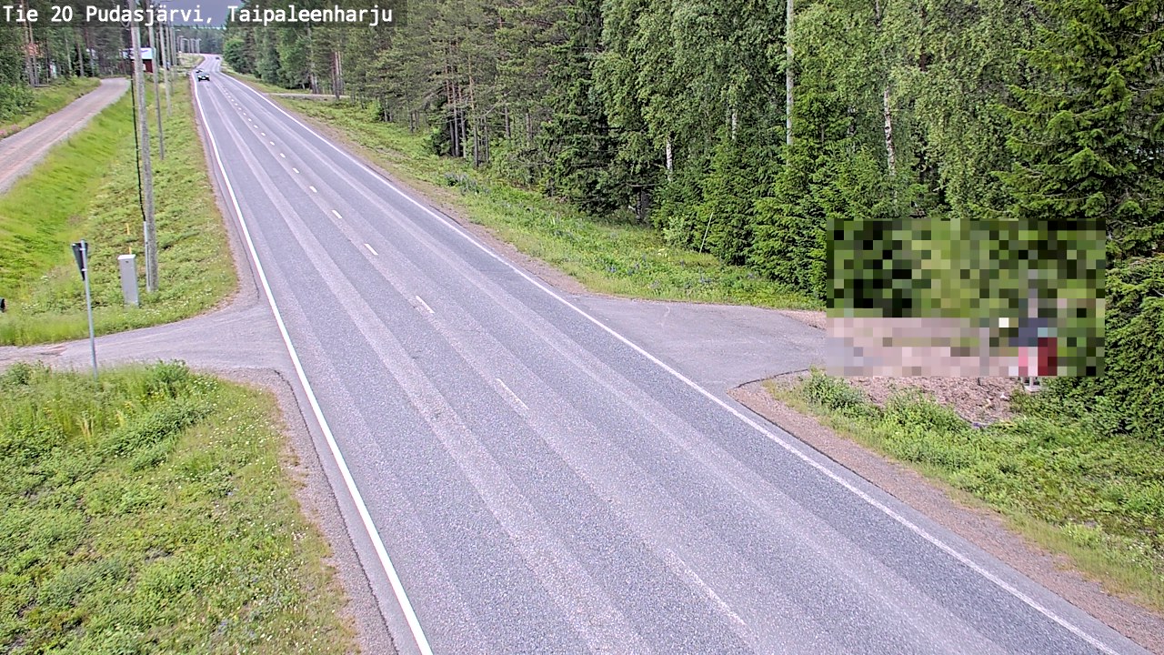 Kelikamerat Kuva Tie 20 Pudasjärvi, Taipaleenharju, Pudasjärvi, Pohjois-Pohjanmaa