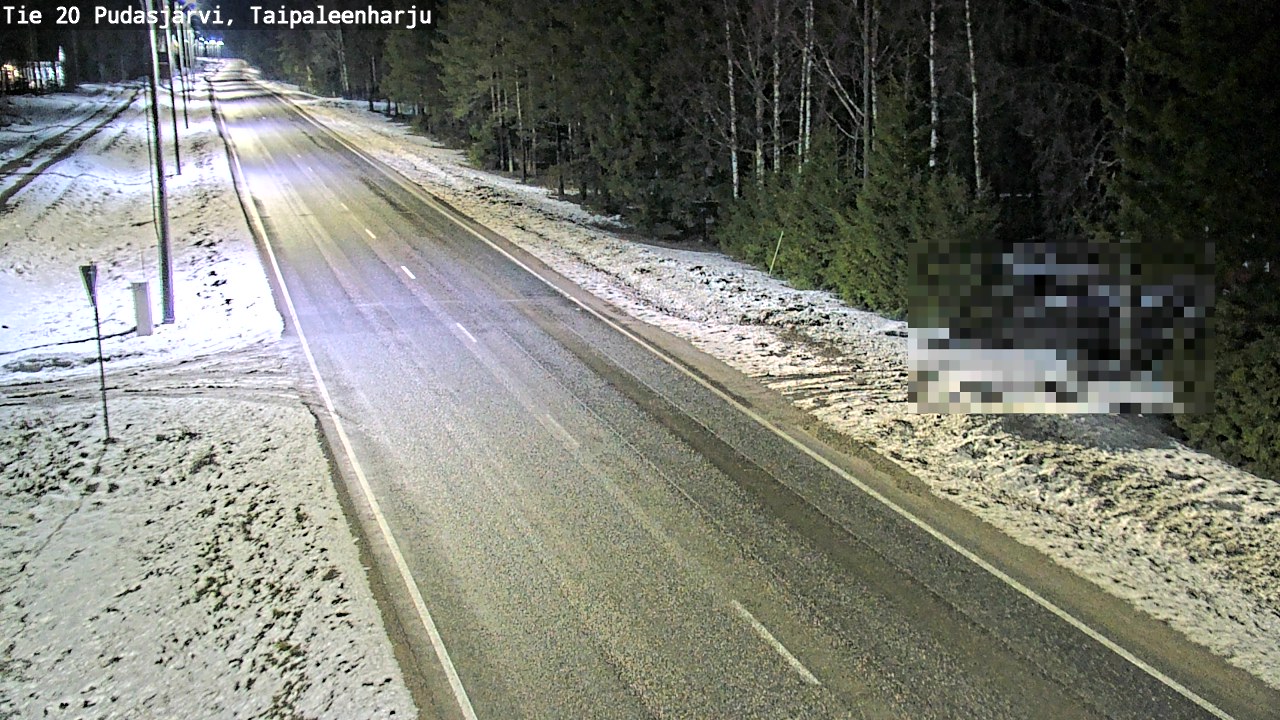 Kelikamerat Kuva Tie 20 Pudasjärvi, Taipaleenharju, Pudasjärvi, Pohjois-Pohjanmaa