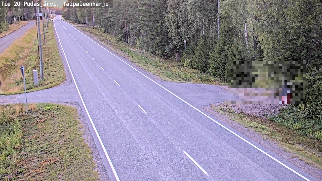 Kelikamerat Kuva Tie 20 Pudasjärvi, Taipaleenharju, Pudasjärvi, Pohjois-Pohjanmaa