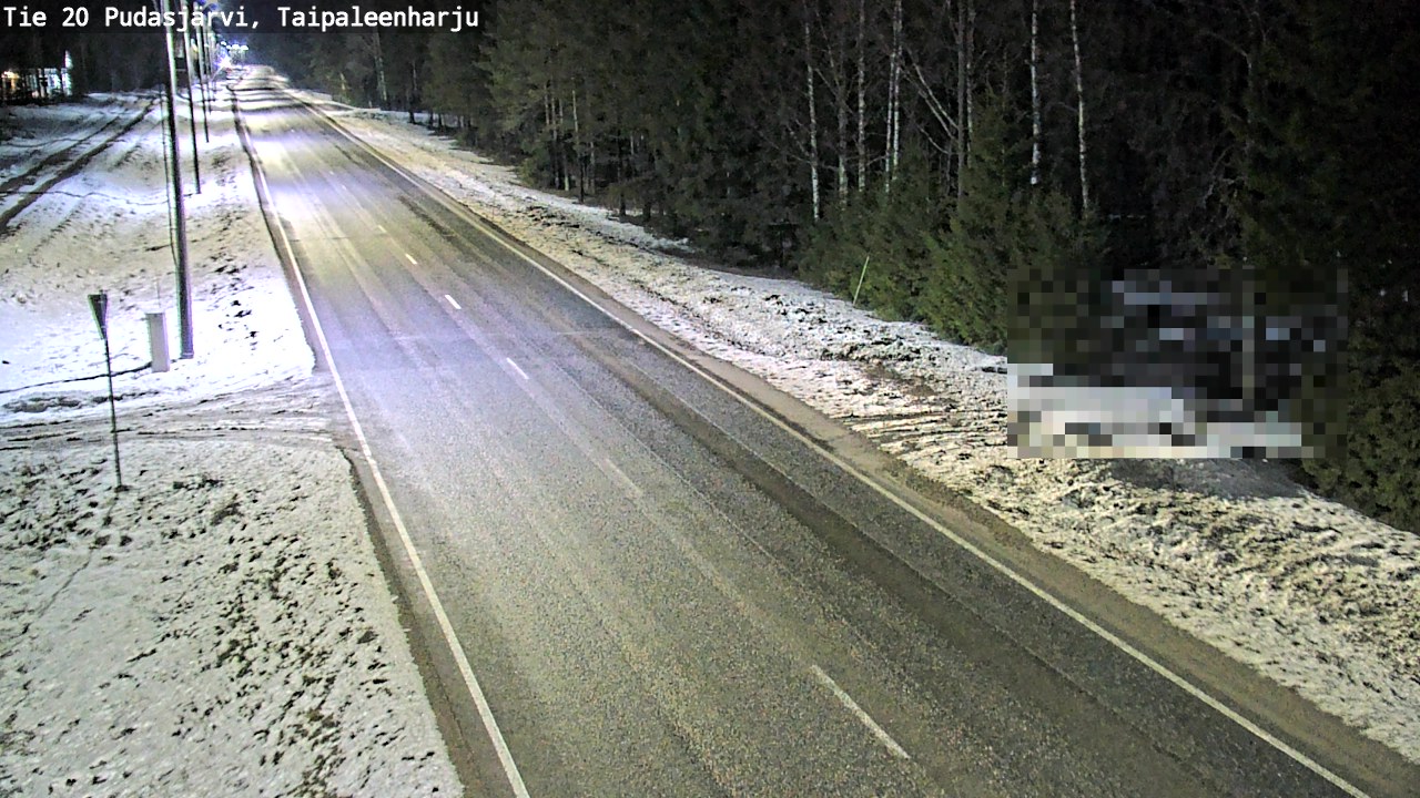 Kelikamerat Kuva Tie 20 Pudasjärvi, Taipaleenharju, Pudasjärvi, Pohjois-Pohjanmaa