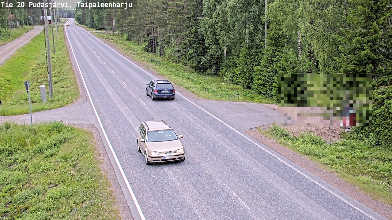 Kelikamerat Kuva Tie 20 Pudasjärvi, Taipaleenharju, Pudasjärvi, Pohjois-Pohjanmaa