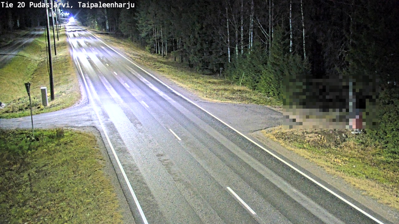 Kelikamerat Kuva Tie 20 Pudasjärvi, Taipaleenharju, Pudasjärvi, Pohjois-Pohjanmaa