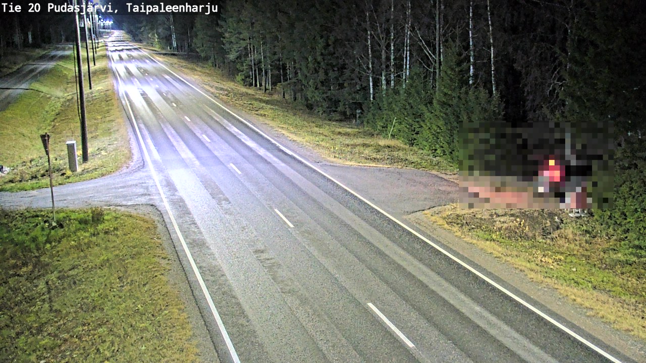 Kelikamerat Kuva Tie 20 Pudasjärvi, Taipaleenharju, Pudasjärvi, Pohjois-Pohjanmaa