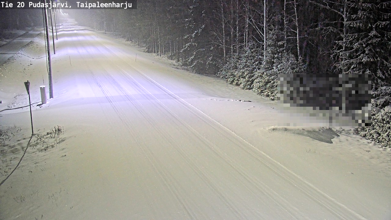 Kelikamerat Kuva Tie 20 Pudasjärvi, Taipaleenharju, Pudasjärvi, Pohjois-Pohjanmaa