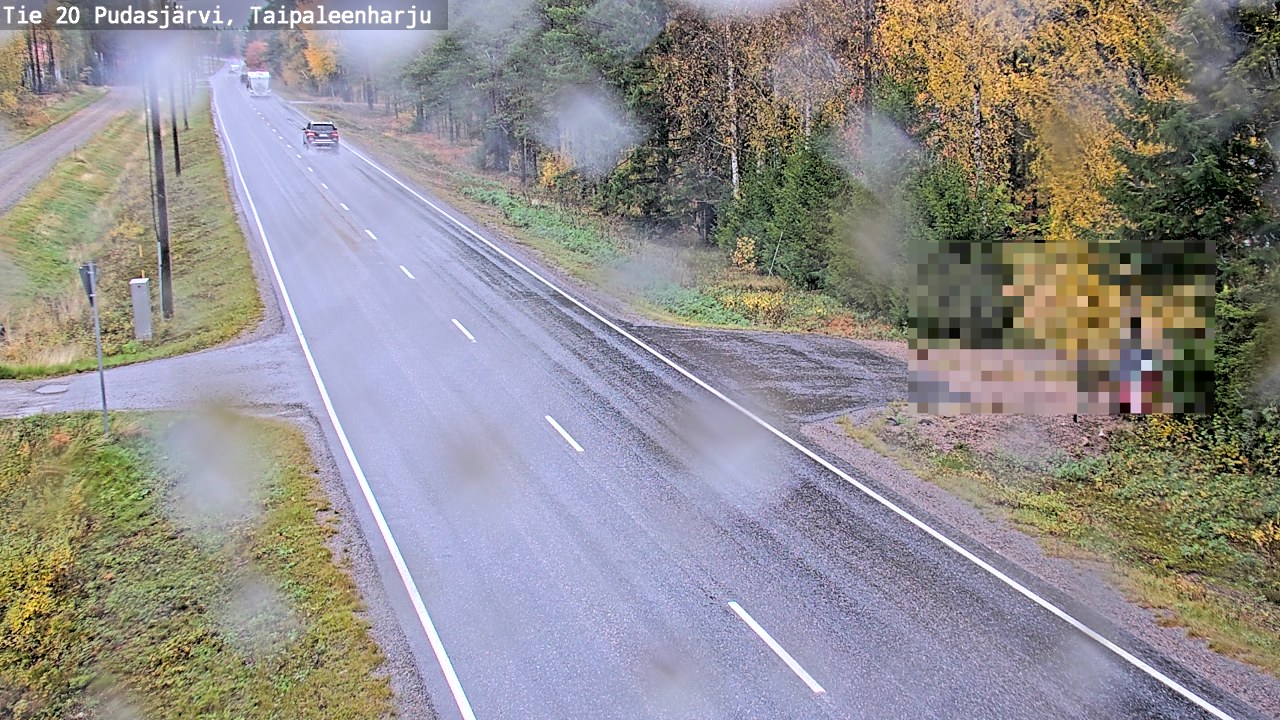 Weather Camera Image Road 20 Pudasjärvi, Taipaleenharju, Pudasjärvi, Pohjois-Pohjanmaa