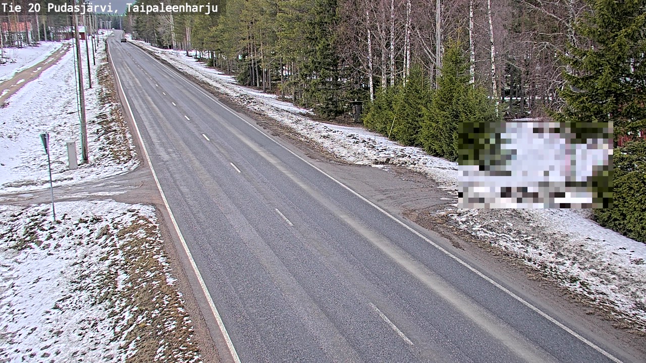 Weather Camera Image Väg 20 Pudasjärvi, Taipaleenharju, Pudasjärvi, Pohjois-Pohjanmaa