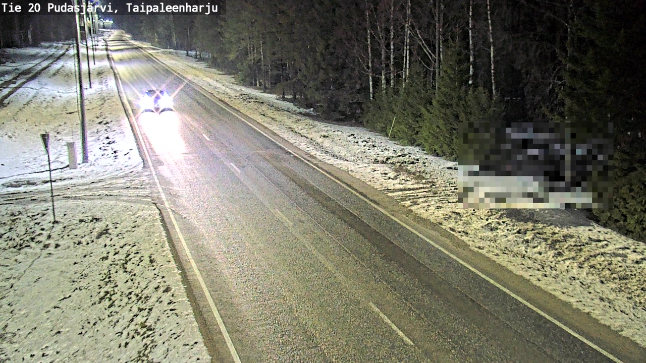 Kelikamerat Kuva Tie 20 Pudasjärvi, Taipaleenharju, Pudasjärvi, Pohjois-Pohjanmaa