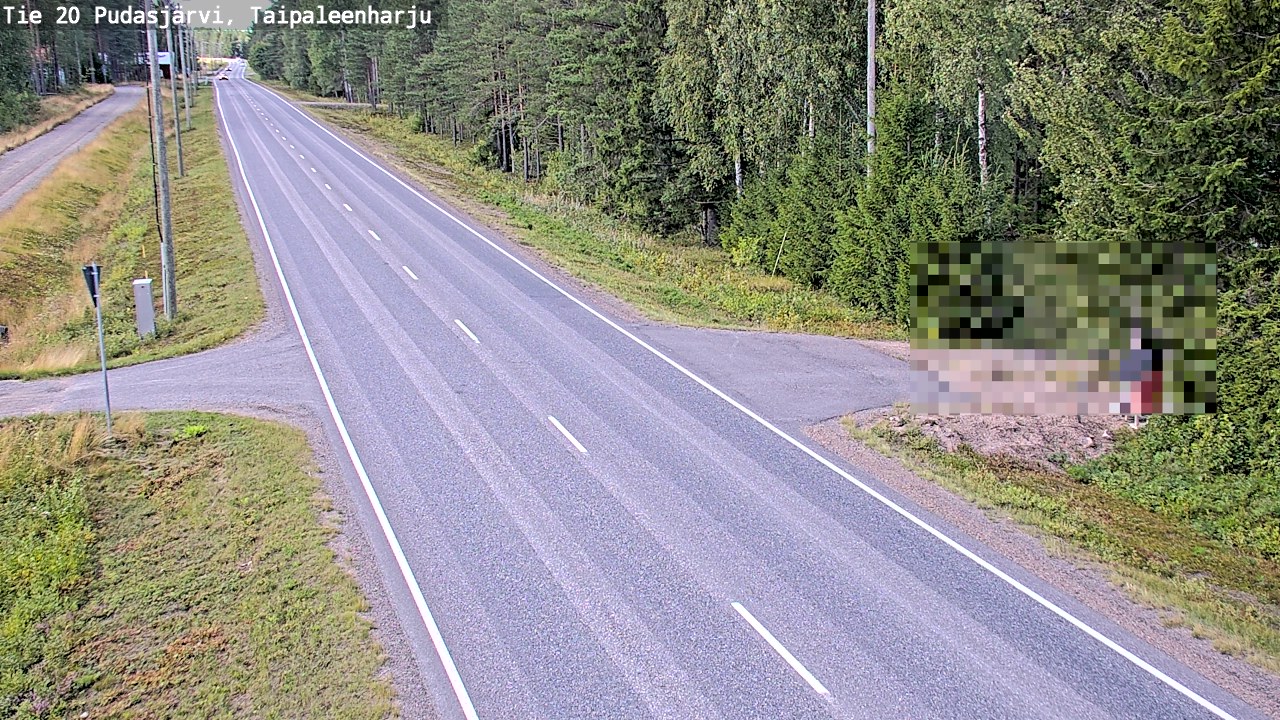 Kelikamerat Kuva Tie 20 Pudasjärvi, Taipaleenharju, Pudasjärvi, Pohjois-Pohjanmaa