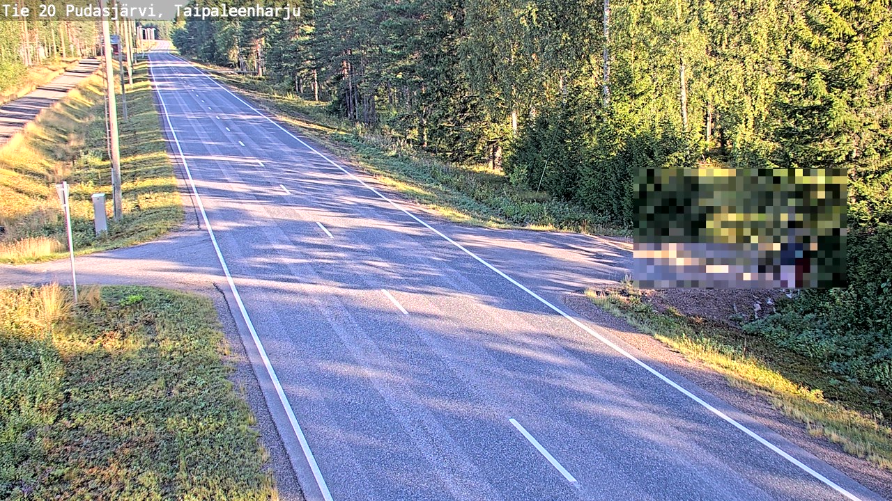 Weather Camera Image Väg 20 Pudasjärvi, Taipaleenharju, Pudasjärvi, Pohjois-Pohjanmaa