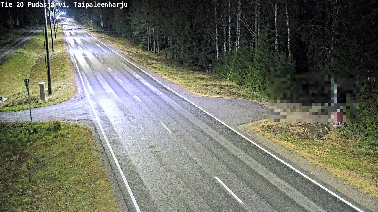 Kelikamerat Kuva Tie 20 Pudasjärvi, Taipaleenharju, Pudasjärvi, Pohjois-Pohjanmaa