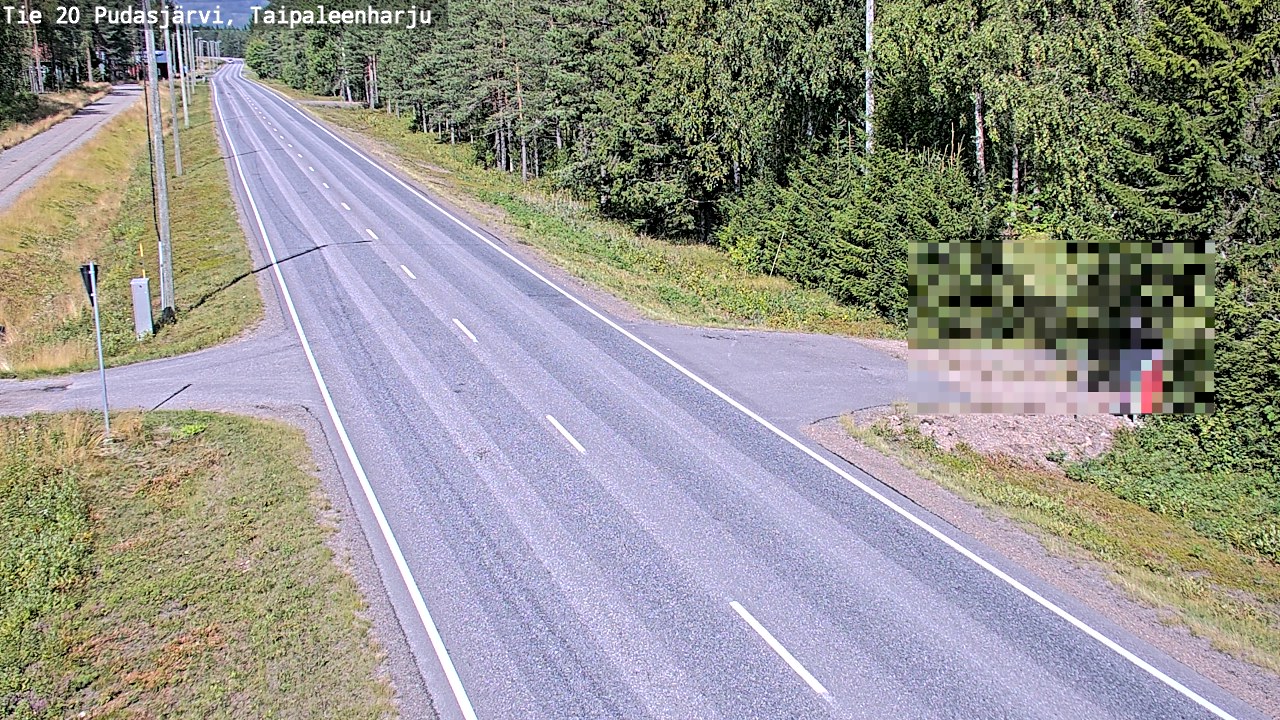 Kelikamerat Kuva Tie 20 Pudasjärvi, Taipaleenharju, Pudasjärvi, Pohjois-Pohjanmaa
