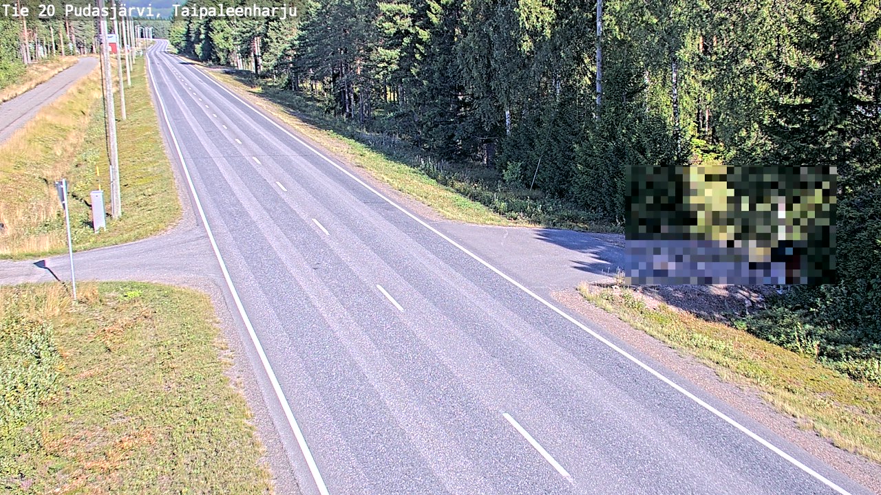 Weather Camera Image Väg 20 Pudasjärvi, Taipaleenharju, Pudasjärvi, Pohjois-Pohjanmaa