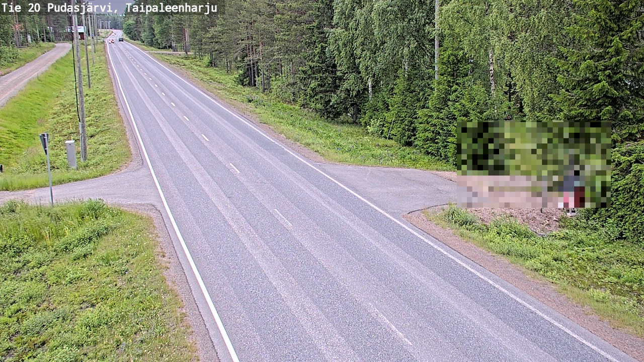 Kelikamerat Kuva Tie 20 Pudasjärvi, Taipaleenharju, Pudasjärvi, Pohjois-Pohjanmaa