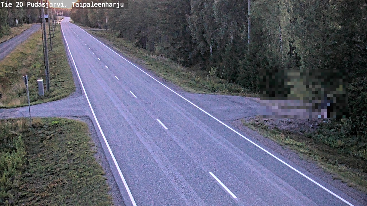 Kelikamerat Kuva Tie 20 Pudasjärvi, Taipaleenharju, Pudasjärvi, Pohjois-Pohjanmaa