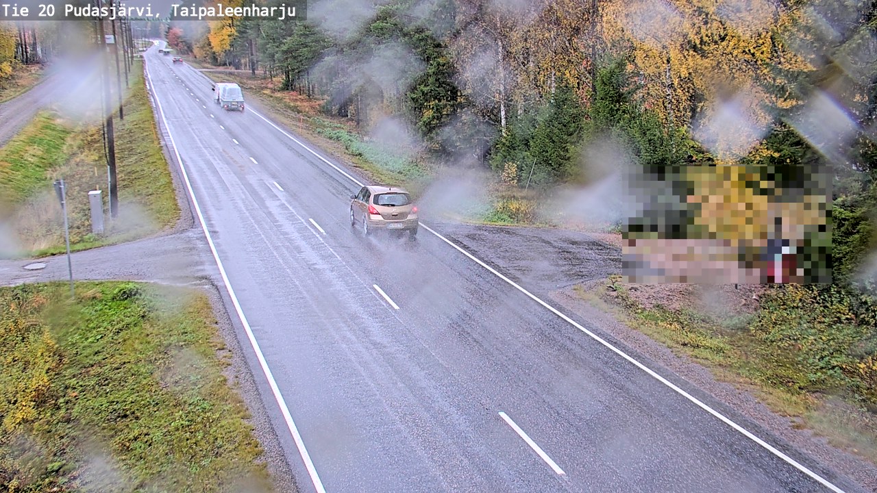 Weather Camera Image Väg 20 Pudasjärvi, Taipaleenharju, Pudasjärvi, Pohjois-Pohjanmaa