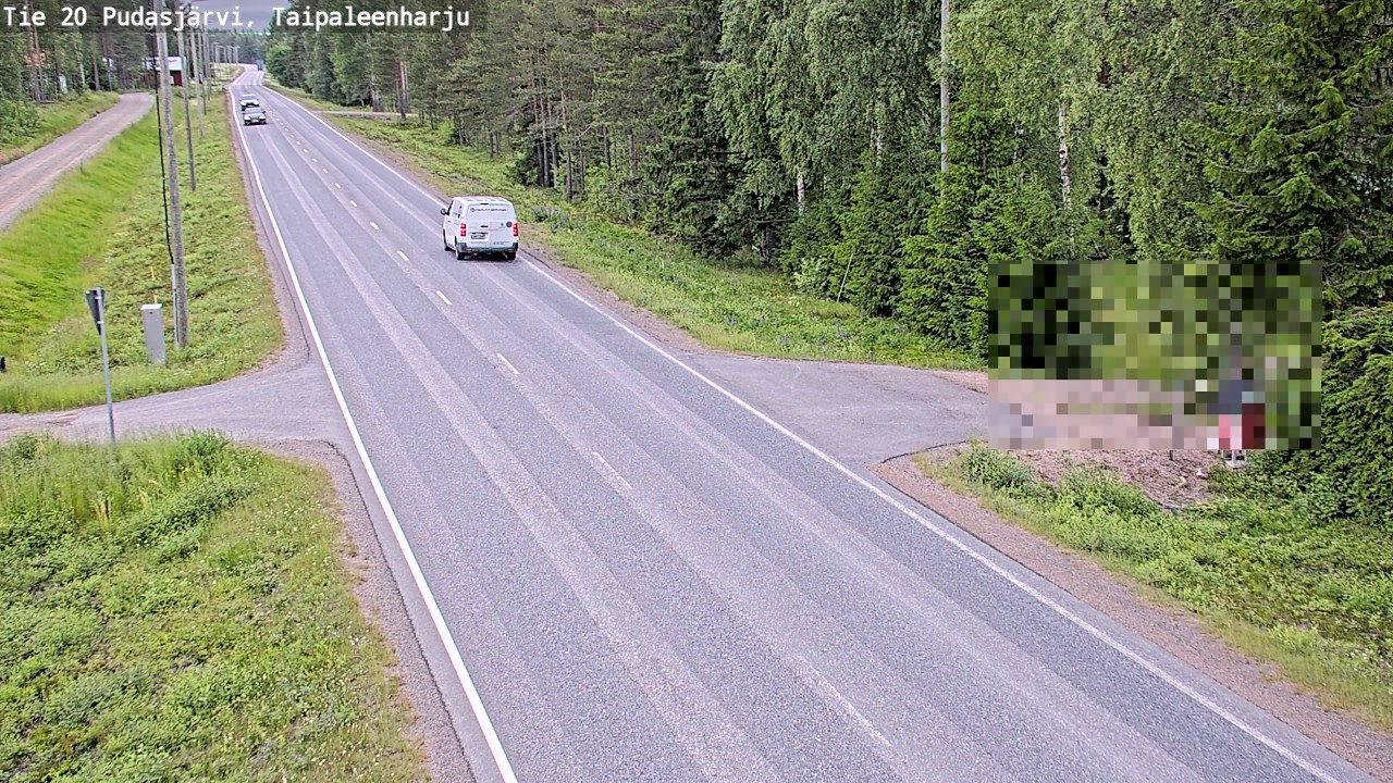Kelikamerat Kuva Tie 20 Pudasjärvi, Taipaleenharju, Pudasjärvi, Pohjois-Pohjanmaa