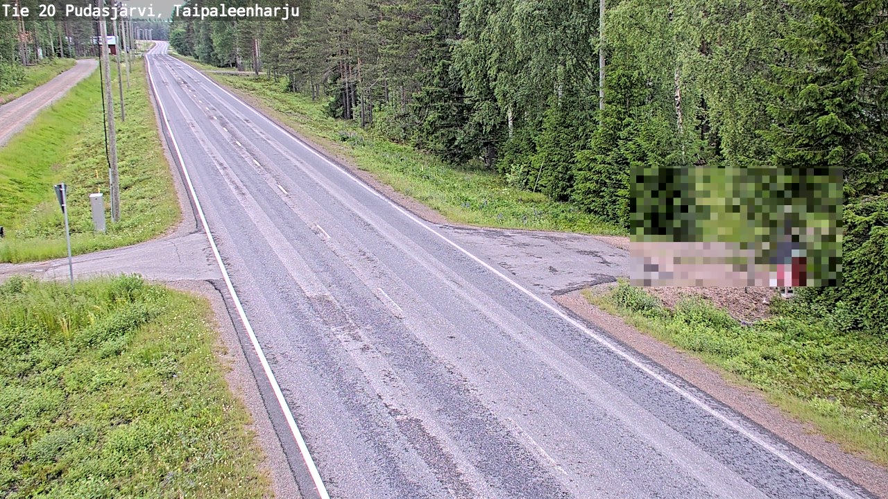 Kelikamerat Kuva Tie 20 Pudasjärvi, Taipaleenharju, Pudasjärvi, Pohjois-Pohjanmaa