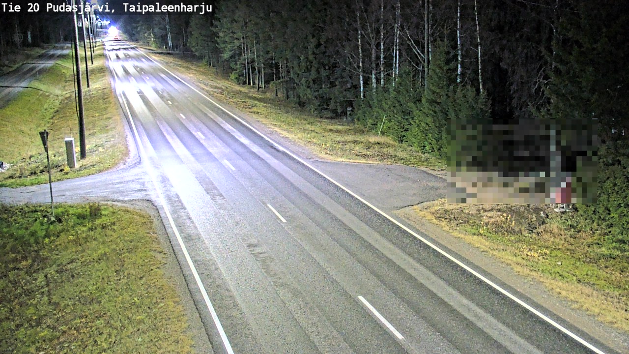 Kelikamerat Kuva Tie 20 Pudasjärvi, Taipaleenharju, Pudasjärvi, Pohjois-Pohjanmaa