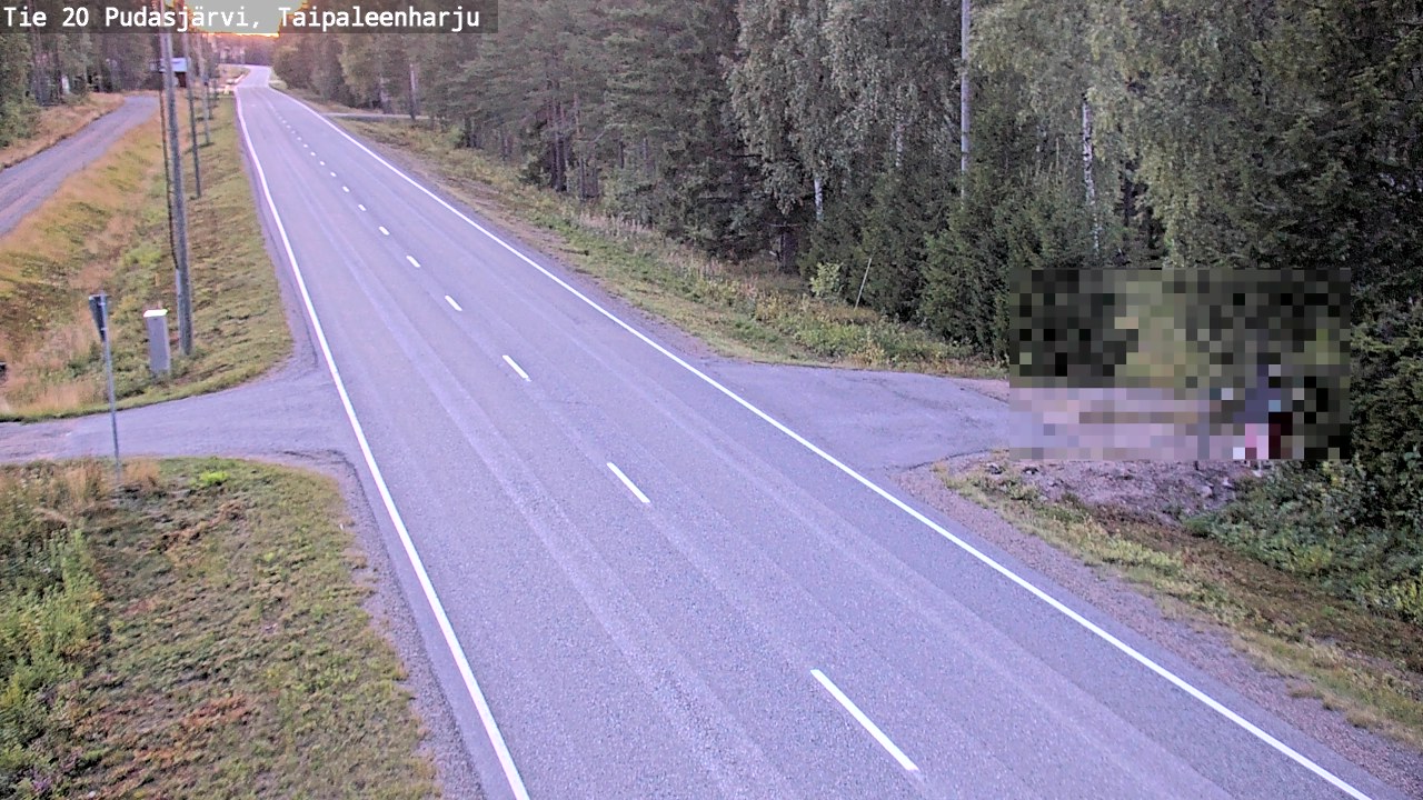 Kelikamerat Kuva Tie 20 Pudasjärvi, Taipaleenharju, Pudasjärvi, Pohjois-Pohjanmaa