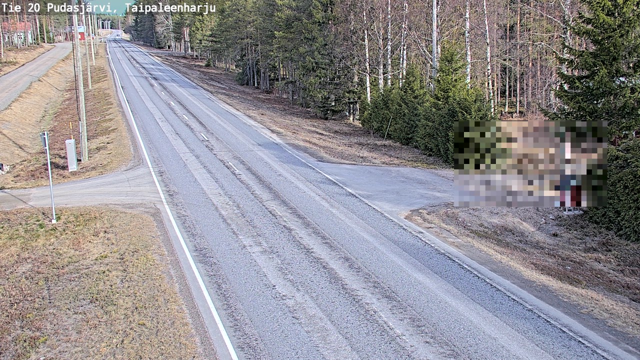 Weather Camera Image Road 20 Pudasjärvi, Taipaleenharju, Pudasjärvi, Pohjois-Pohjanmaa