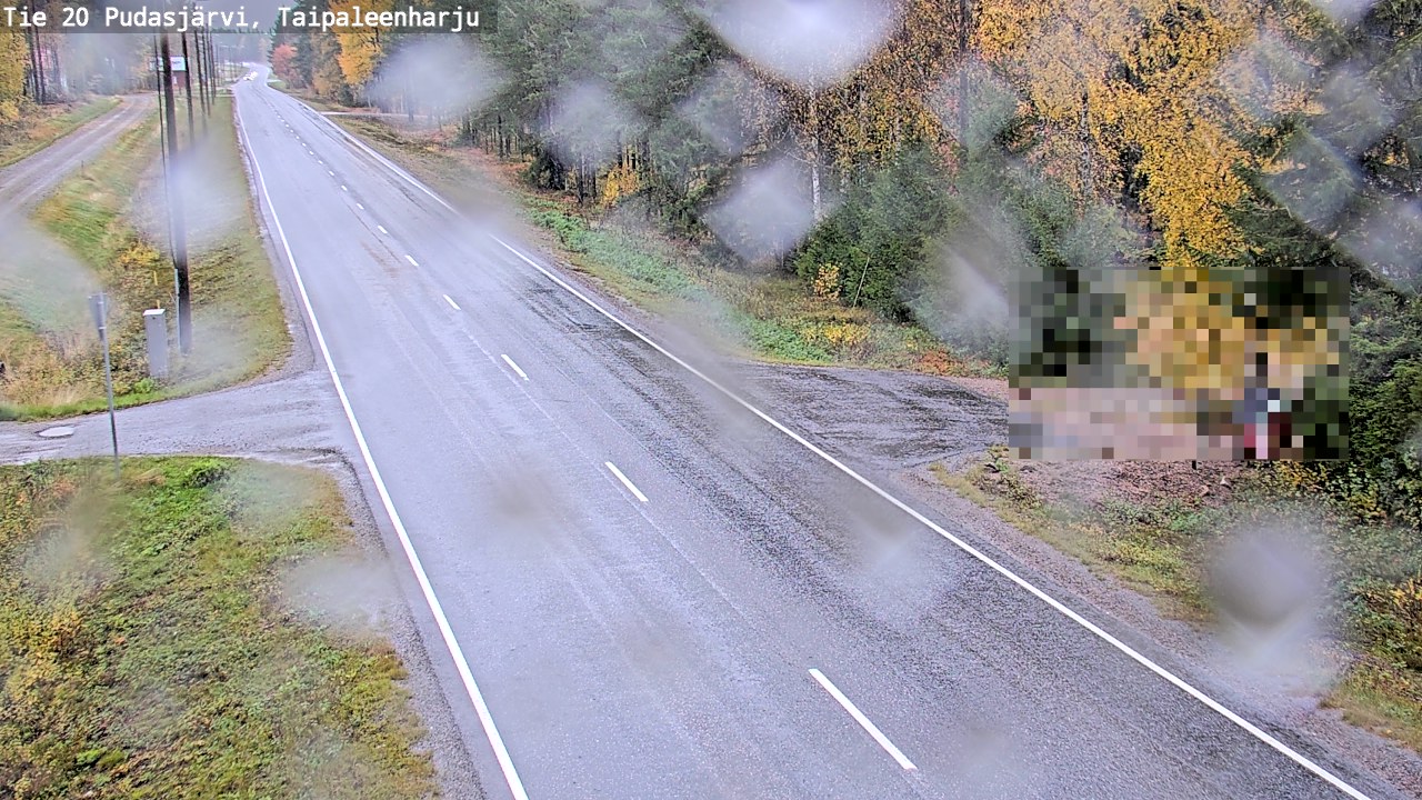 Weather Camera Image Väg 20 Pudasjärvi, Taipaleenharju, Pudasjärvi, Pohjois-Pohjanmaa