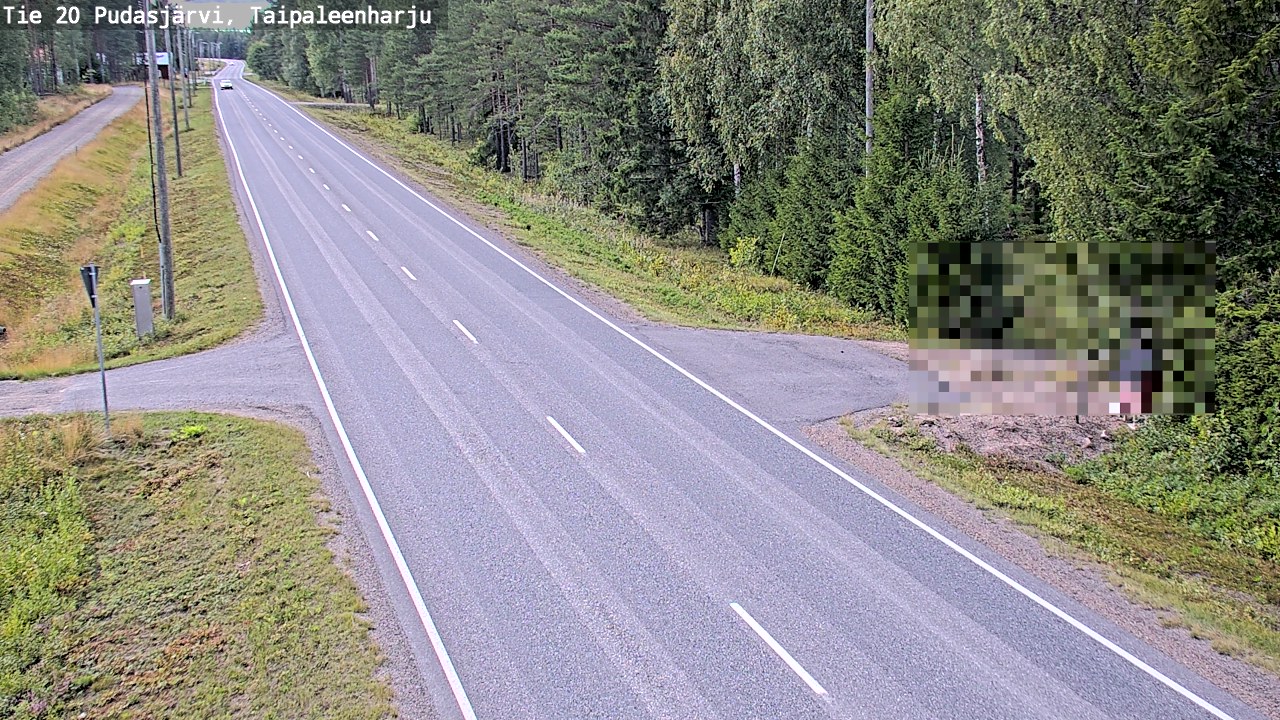 Kelikamerat Kuva Tie 20 Pudasjärvi, Taipaleenharju, Pudasjärvi, Pohjois-Pohjanmaa
