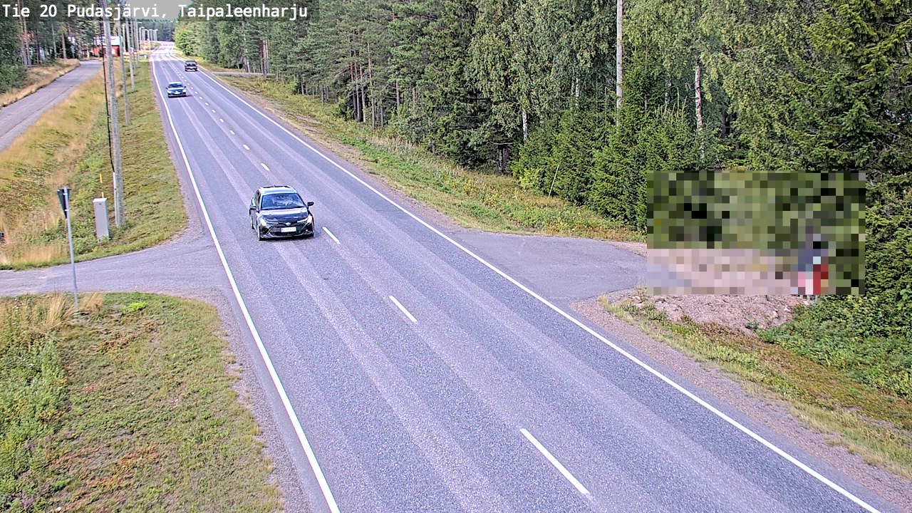 Weather Camera Image Väg 20 Pudasjärvi, Taipaleenharju, Pudasjärvi, Pohjois-Pohjanmaa