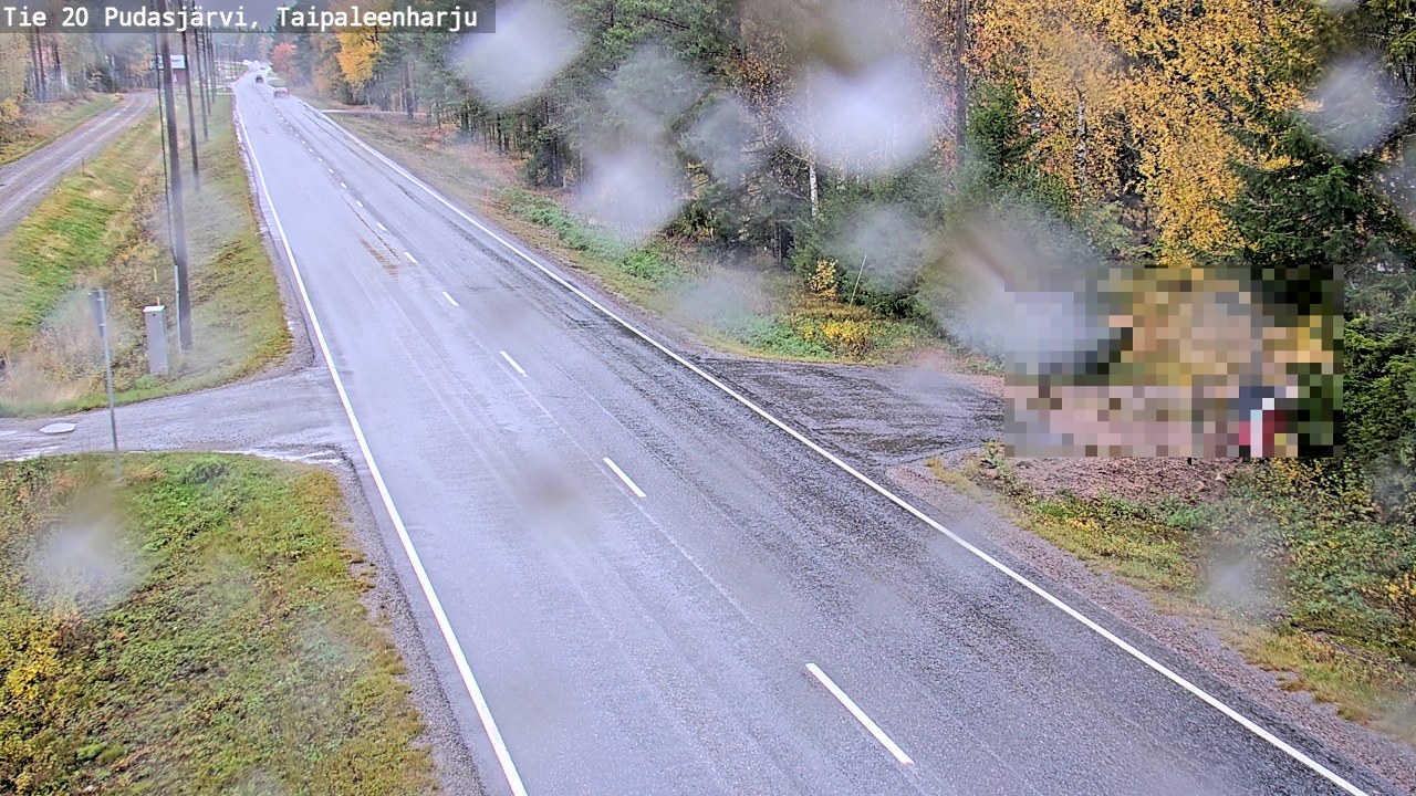 Weather Camera Image Väg 20 Pudasjärvi, Taipaleenharju, Pudasjärvi, Pohjois-Pohjanmaa