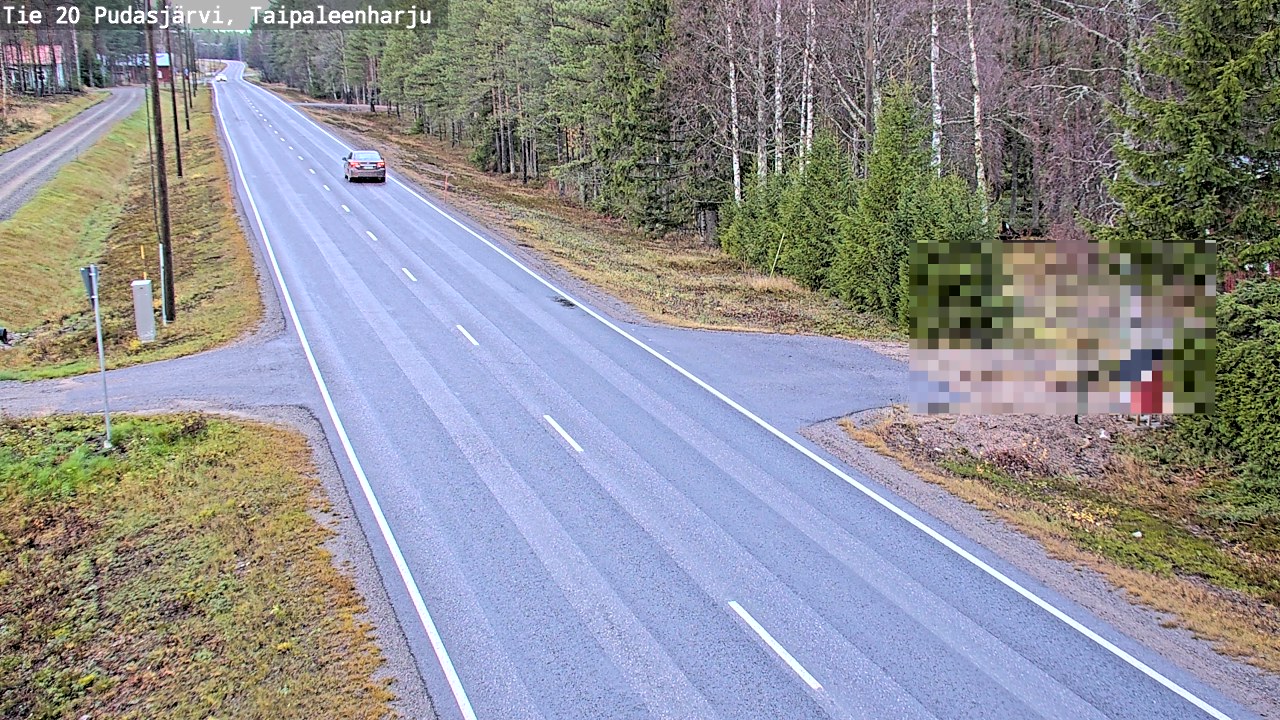 Kelikamerat Kuva Tie 20 Pudasjärvi, Taipaleenharju, Pudasjärvi, Pohjois-Pohjanmaa