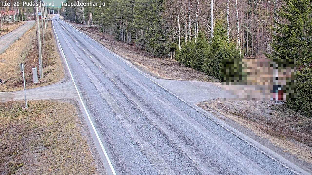 Weather Camera Image Road 20 Pudasjärvi, Taipaleenharju, Pudasjärvi, Pohjois-Pohjanmaa