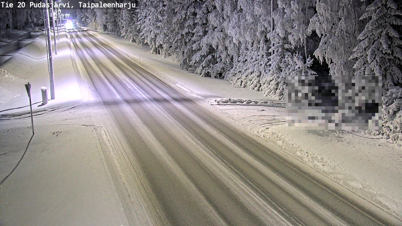 Weather Camera Image Väg 20 Pudasjärvi, Taipaleenharju, Pudasjärvi, Pohjois-Pohjanmaa