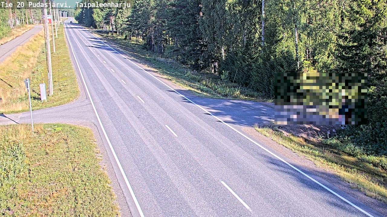 Weather Camera Image Väg 20 Pudasjärvi, Taipaleenharju, Pudasjärvi, Pohjois-Pohjanmaa